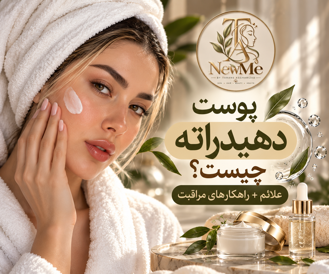 پوست دهیدراته چیست؟ | علائم، دلایل و راهکارهای مراقبت از پوست کم‌آب